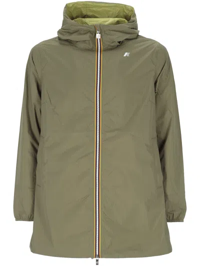 K-WAY K WAY SOPHIE PLUS GREEN REVERSIBLE JACKET