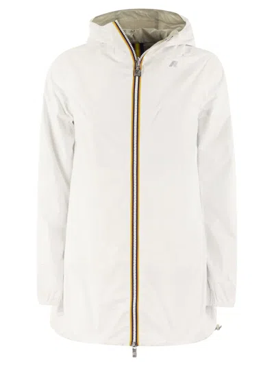 K-way Sophie Plus - Reversible Hooded Jacket In White/beige