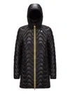 K-way Sophie Quilted Hooded Puffer Jacket In Black