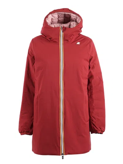 K-way Sophie St Thermo Double Down Jacket In Red