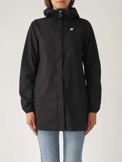 K-way Sophie Stretch Dot Jacket In Black