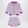 K-way Sponge Outfit White/purple Striped