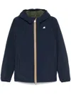K-way Reversible Navy Blue And Khaki Padded Jacket In Blue