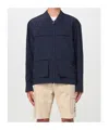 K-way Stand Collar Casual Jacket In Blue