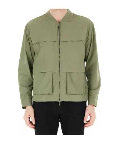 K-way Stand Collar Casual Jacket In Green
