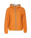 K-way Stretch Dot Lightweight Hooded Jacket In Orange