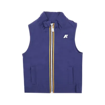K-way Stretch Nylon 'valen' Vest Kids In Blue