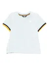 K-way Stripe-trimmed T-shirt In White