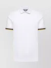 K-way Vincent Pique Sottocollo In Contrasto Polo In White