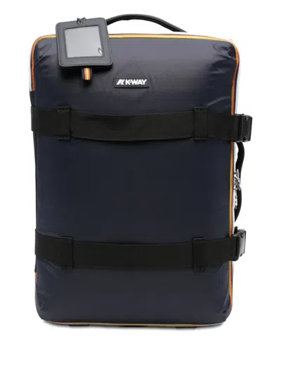 K-way Striped Wheeled Trolley In Blue