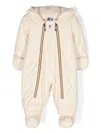 K-way Striped Zip-up Snowsuit In Neutrals