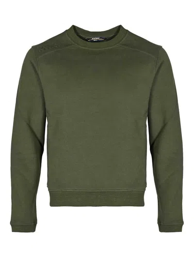 K-way Perruel Sweatshirt In Cotton And Cashmere In Green