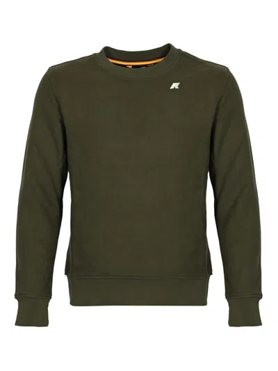 K-way Baptiste Cotton Fleece Sweatshirt In Green