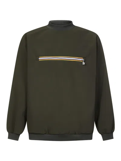 K-way Tech Fabric Sweatshirt In Green