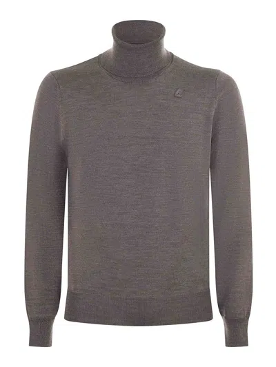 K-way Merino Wool Turtleneck In Gris