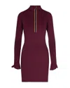 K-way Minid Scuba Mini Dress In Burgundy