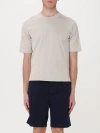 K-way Neck Crew Plain Short Sleeves In Beige