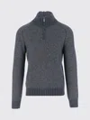 K-way Wool Blend Sweater With Zipper At The Neck In Gray