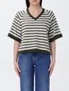 K-way Marol Stripes Sweater In Beige