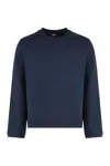 K-way Sweater With A Round Neck Perruel In Cotton And Cashmere. In Blue