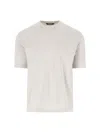 K-way Neck Crew Plain Short Sleeves In Beige
