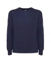 K-way Sweater In Wool Blend Ribbed In Blue Depth