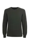 K-way Ribbed Round-neck Sweater In Green