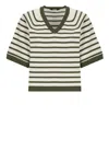 K-way Marol Stripes Sweater In Green