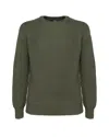 K-way Ribbed Round-neck Sweater In Green