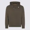 K-way Green Cotton Alban Heavy Fleece Sweatshirt In Green