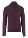 K-way Wool Blend Sweater With Zipper At The Neck In Multi