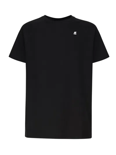 K-way T-shirt In Cotton In Black Pure