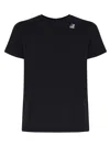 K-way T-shirt With Logo In Technical Fabric In Blue Depth