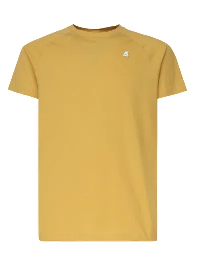 K-way T-shirt In Cotton In Yellow Mimosa
