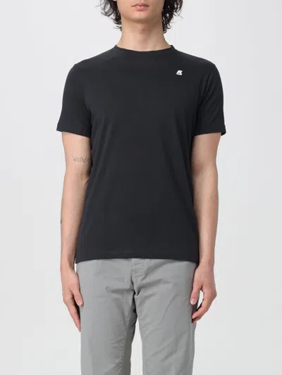 K-way T-shirt  Men Color Black In Usyblack Pure