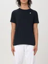 K-way T-shirt With Logo In Technical Fabric In Schwarz