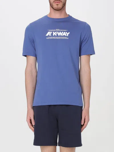 K-way T-shirt  Men Color Indigo