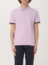 K-way Vincent Piquet Polo Shirt In Cotton In Violett