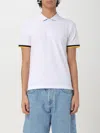 K-way Vincent Pique Sottocollo In Contrasto Polo In White