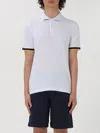K-way Vincent Pique Sottocollo In Contrasto Polo In White