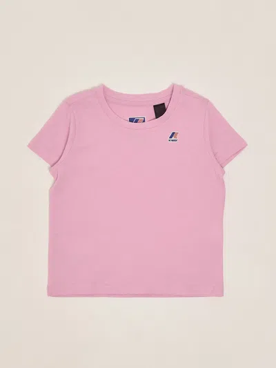 K-way Kids' T-shirt Le Vrai 3.0 Edouard T-shirt In Pink