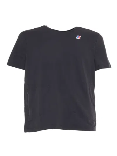 K-way Logo Print Cotton T-shirt In Black