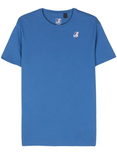 K-way T-shirt With Logo In Blue