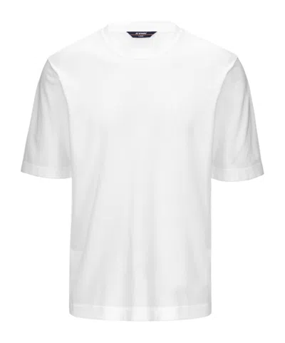 K-way T-shirt With Round Neck And Short Sleeves In White