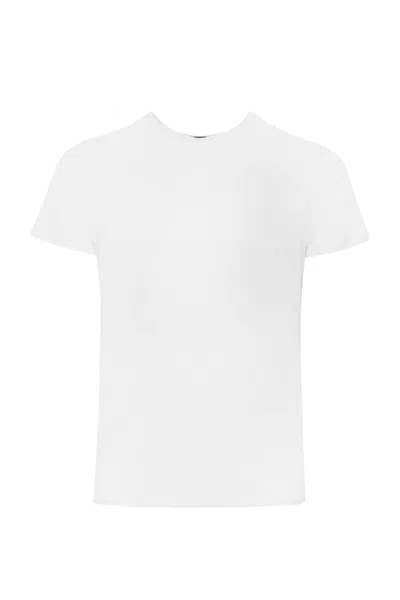 K-way T-shirt With Rubber Logo In White