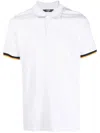 K-way Vincent Pique Sottocollo In Contrasto Polo In White