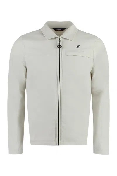 K-way Tarkirk Full-zip Nylon Sweatshirt In Beige