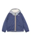 K-way Teddy Bear Down Jacket With Logo In Blue