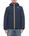 K-way Long-sleeved Down Jacket In Blue