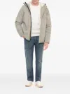 K-way Hooded Short Jacket Drawstring Collar In Neutral